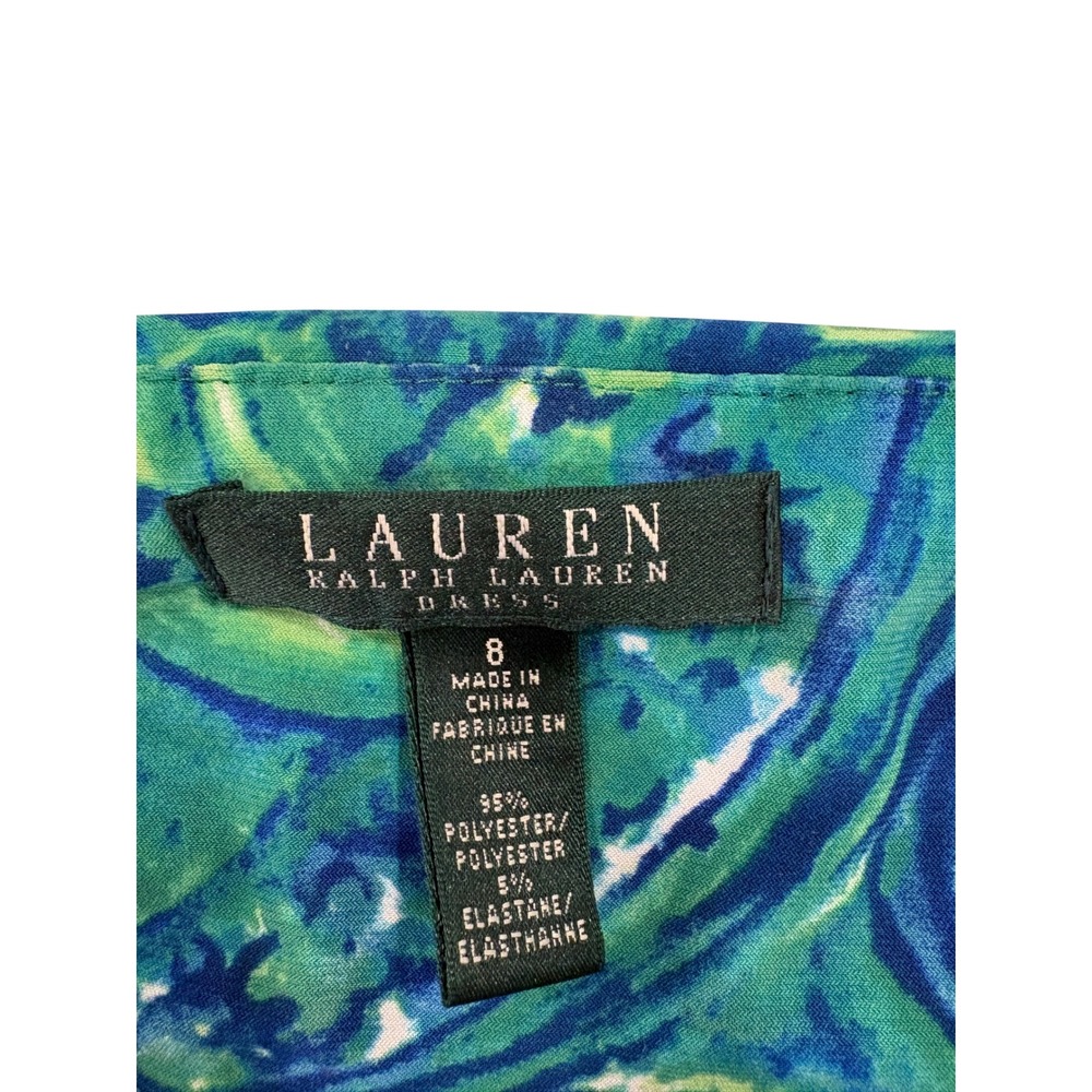 Lauren Ralph Lauren sheath Dress Women 8 ruched Cowl Neck bodycon Midi‎ career - Picture 5 of 5